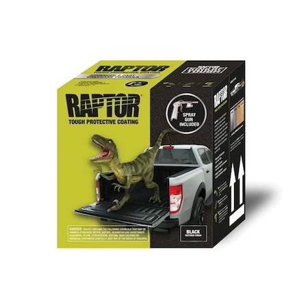U-Pol U-POL Products UPL-UP0820G 1 US Gallon National Rule Raptor Liner Kit with Gun; Black UPL-UP0820G
